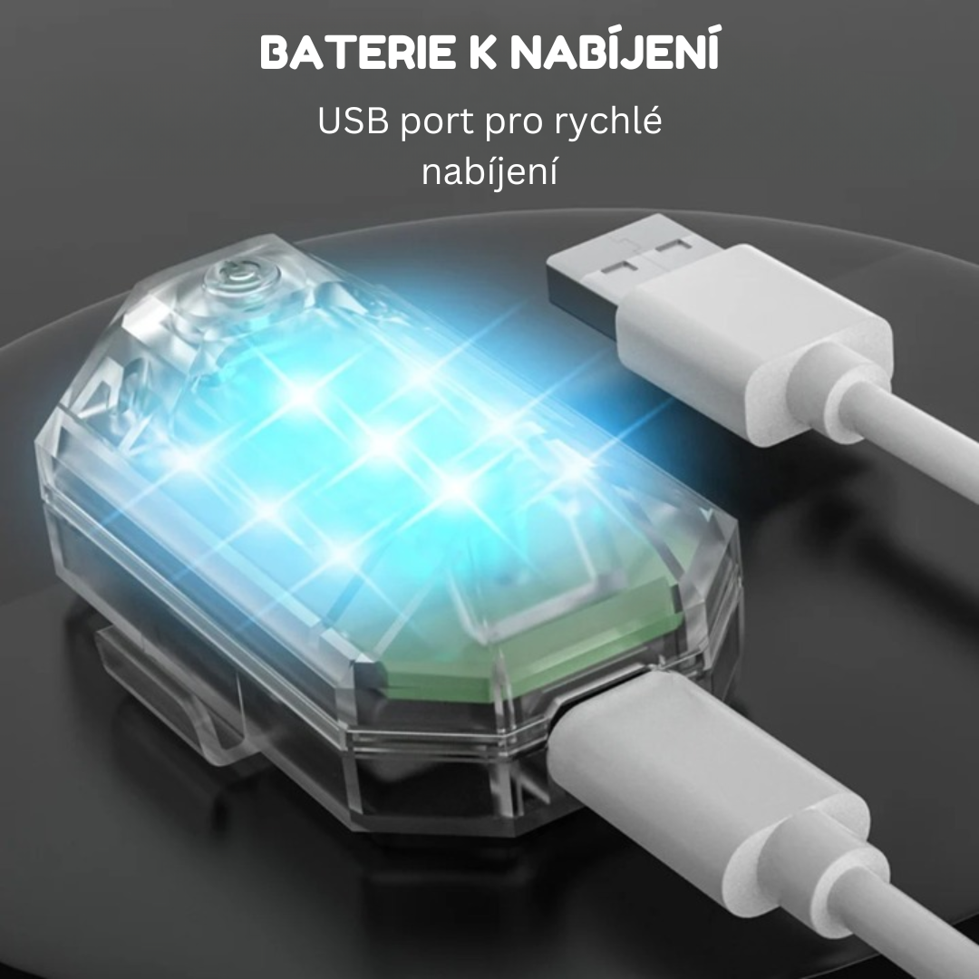 Sada světel pro bezpečnost silničního provozu (4 kusy)