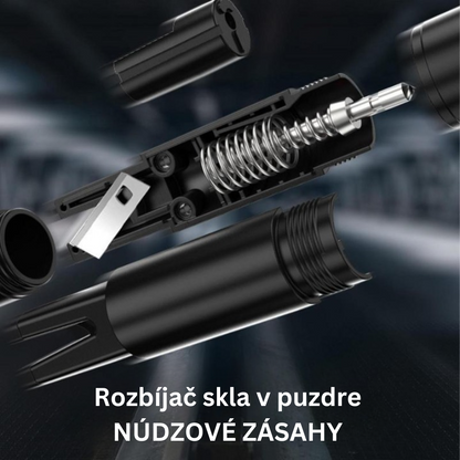 2 v 1 Nástroj pro rozbíjení skla