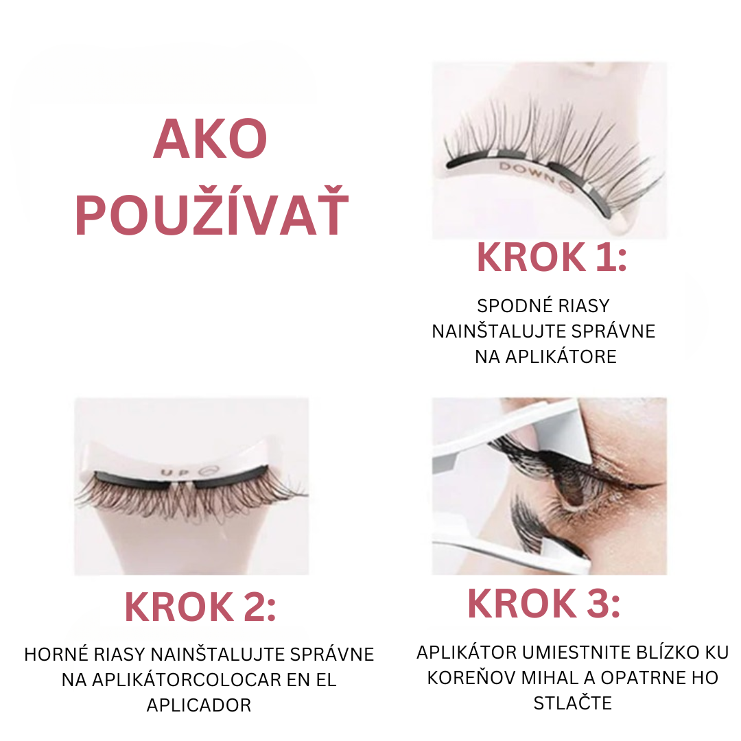 Luxusní magnetické řasy + aplikátor (1 balení + 1 balení ZDARMA) – protože tvé oči si zaslouží víc !
